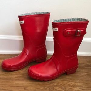 Hunter Original Gloss Short Rainboots - Red